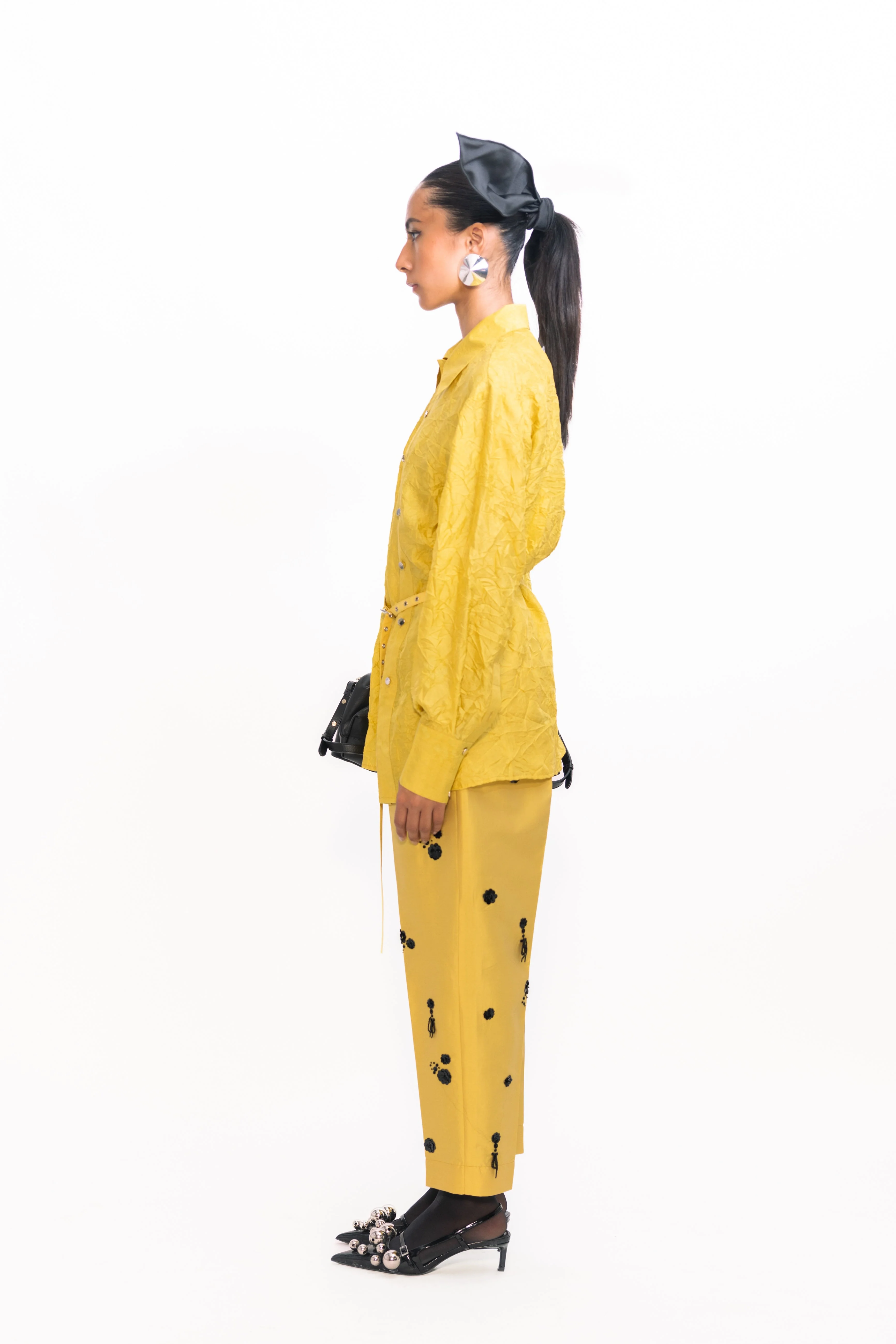 Aloe Sequins Pants - Yellow - Image 4