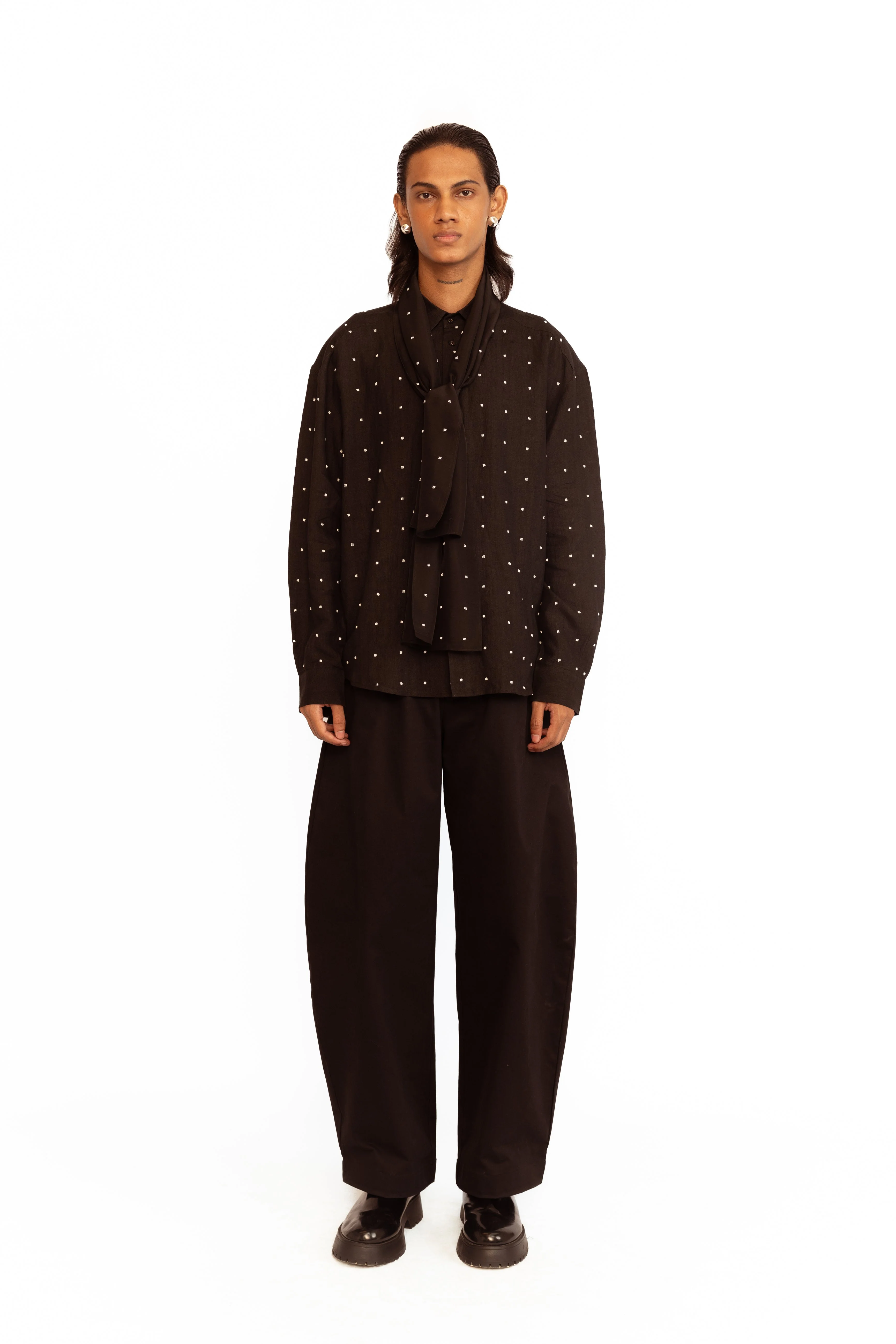 Angus Linen Shirt - Black