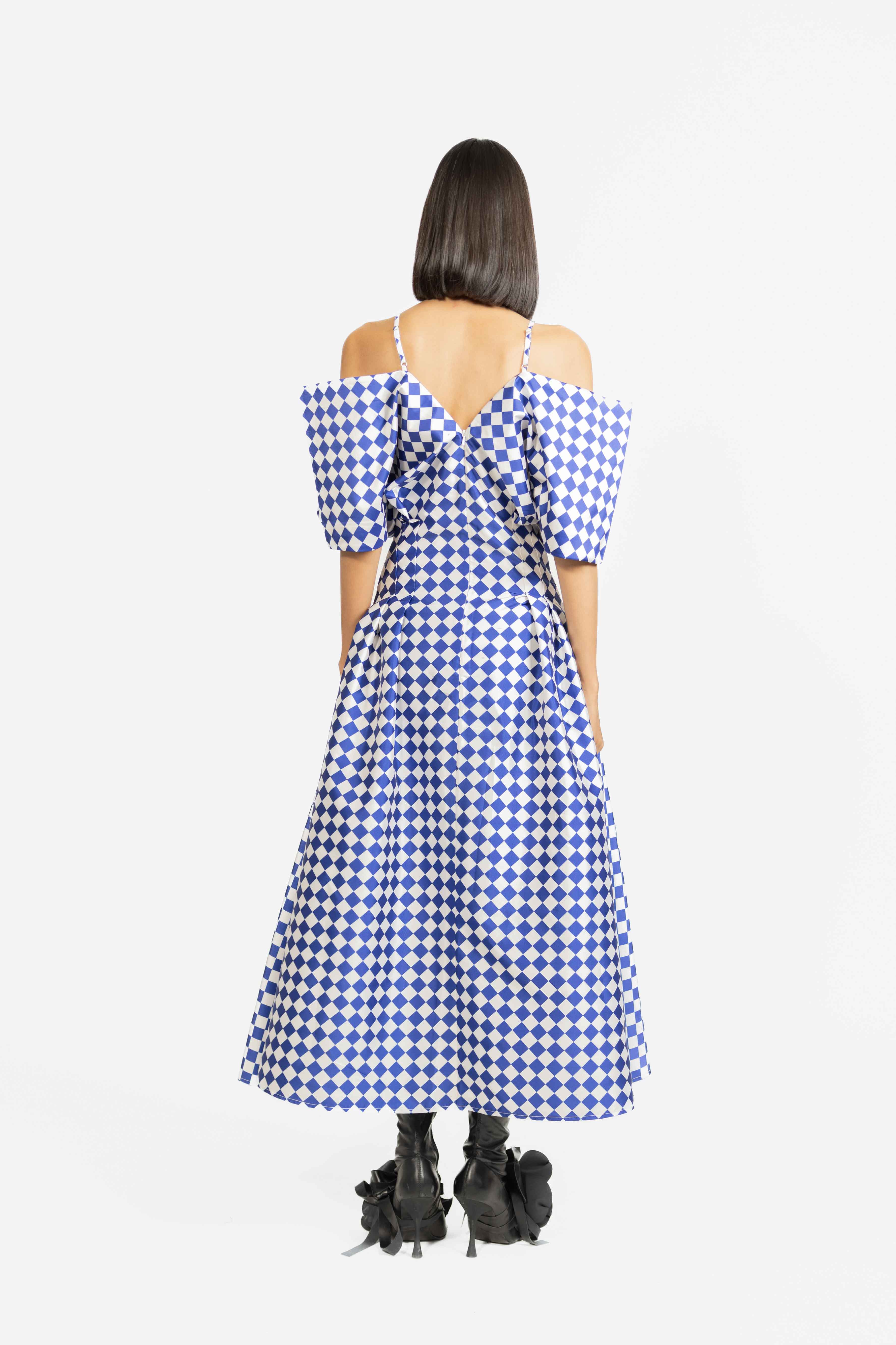 Bella Checkered Dress - Image 5