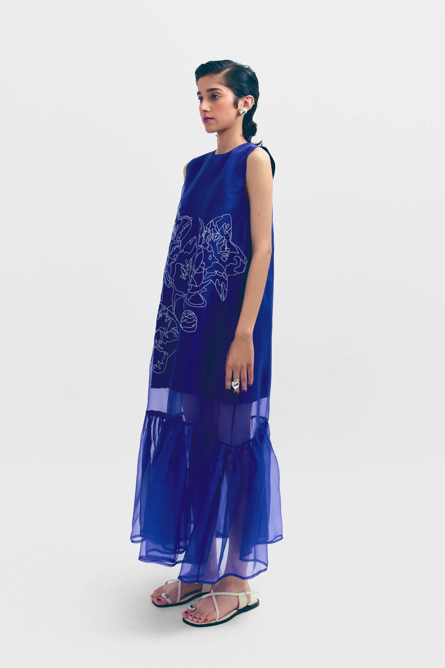 Budapest Organza Dress - Cerulean Blue - Image 3