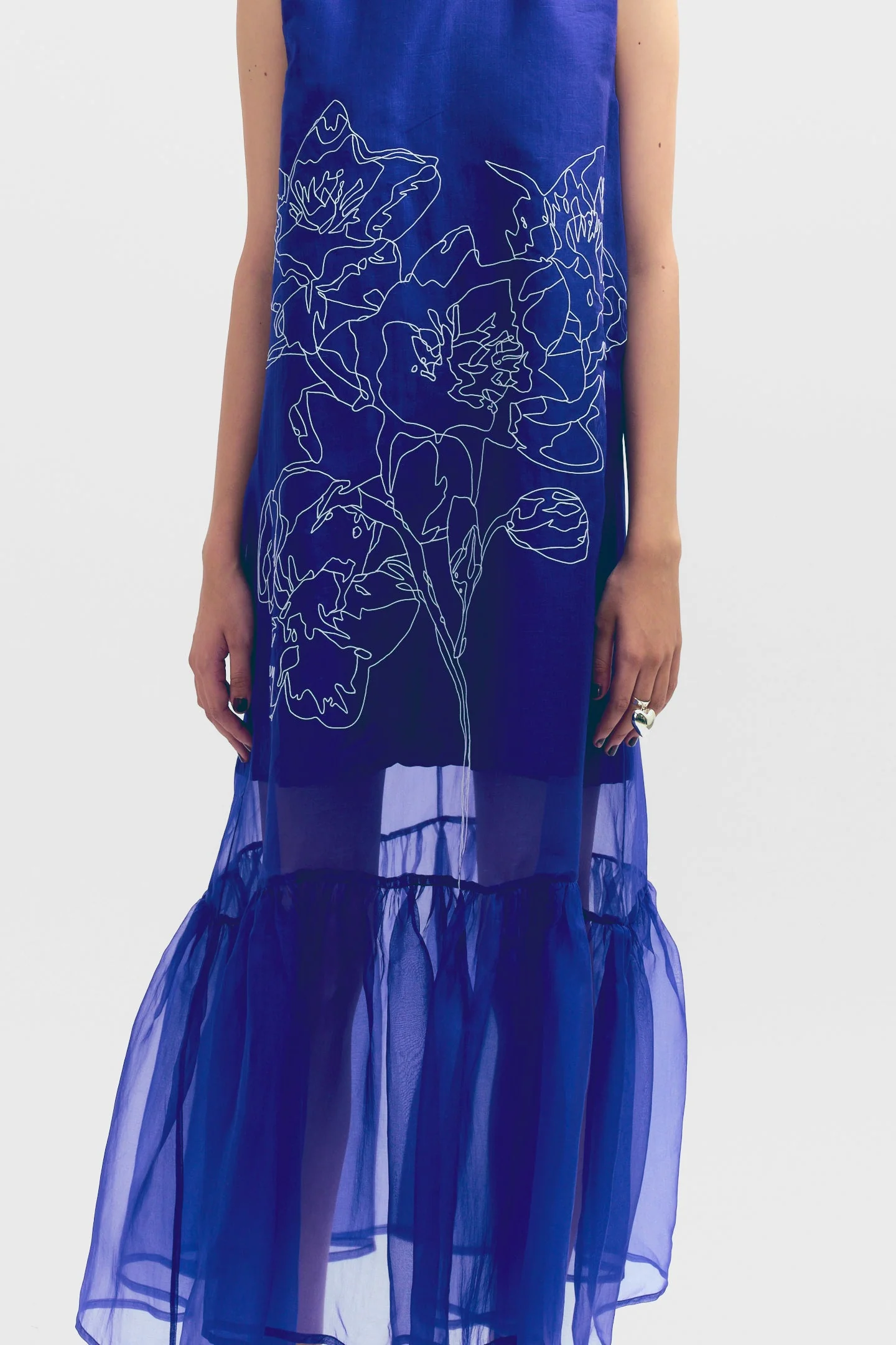 Budapest Organza Dress - Cerulean Blue - Image 4