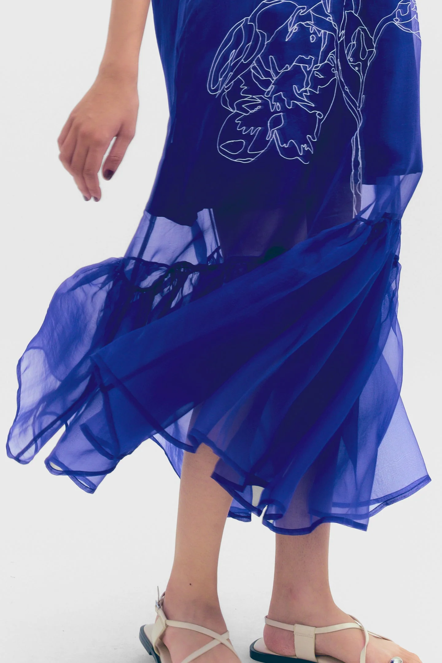 Budapest Organza Dress - Cerulean Blue - Image 5