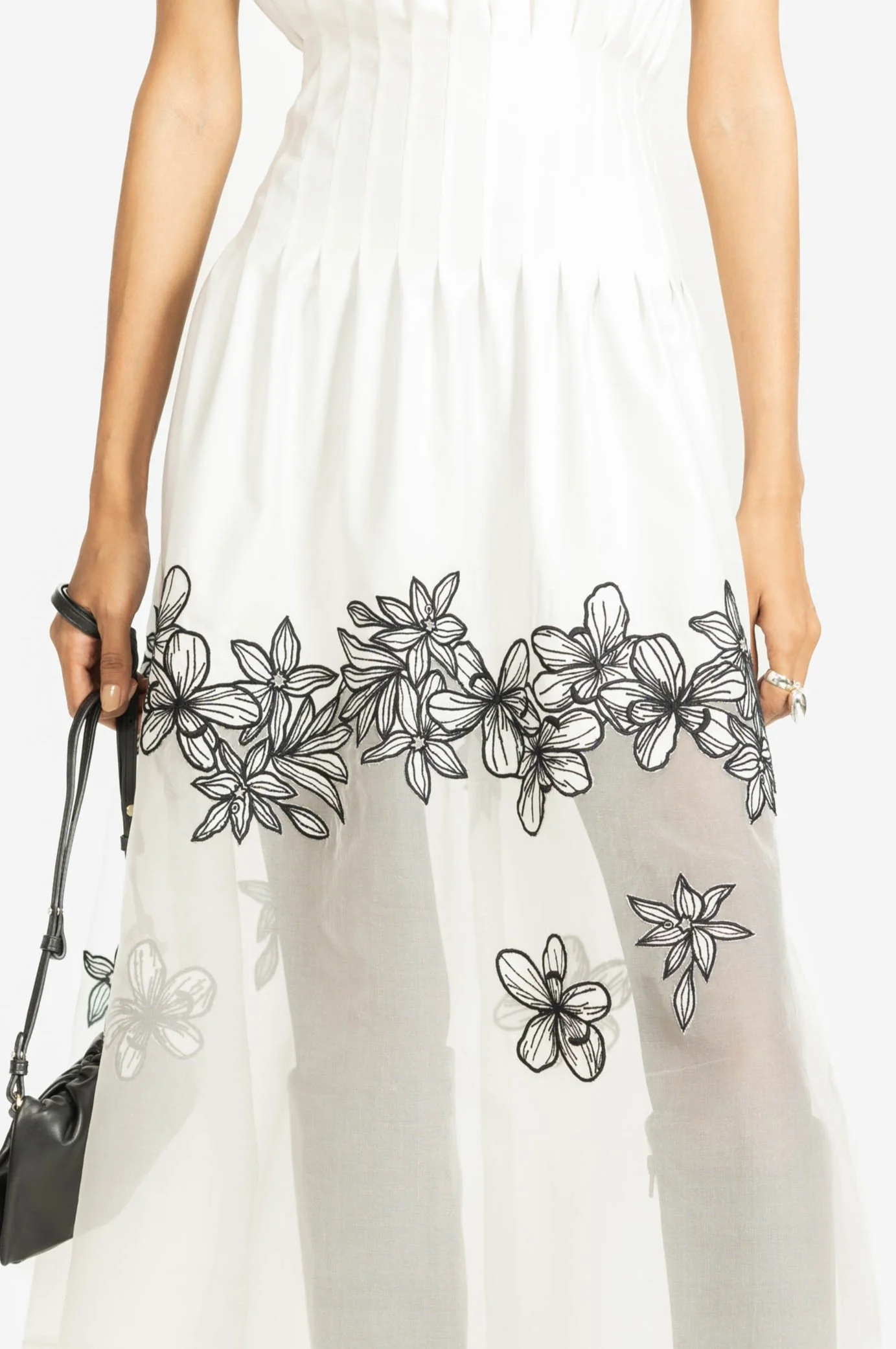 Caelis Embroidered Dress - Ivory - Image 2