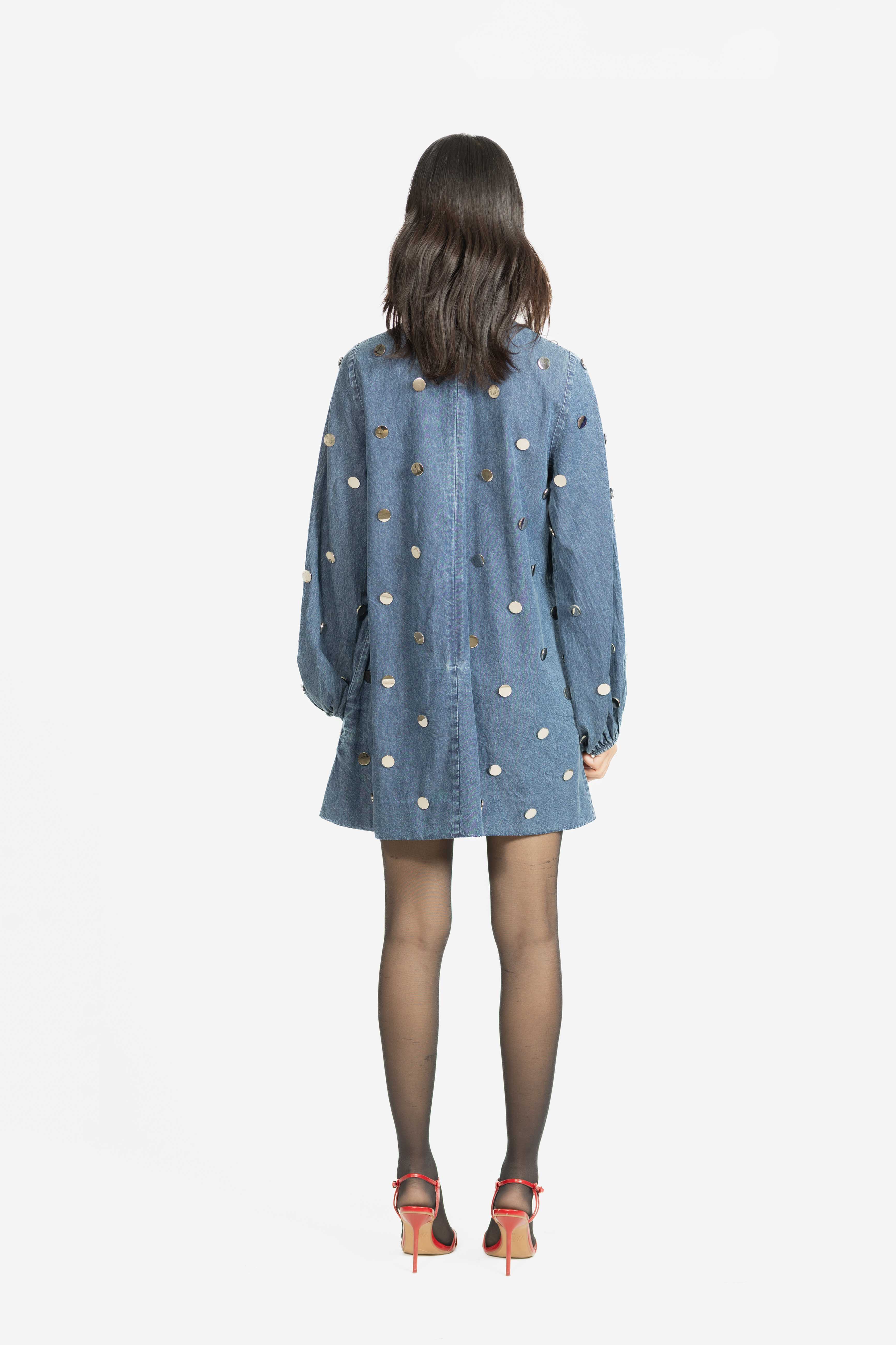 Calvina Denim Dress - Image 6