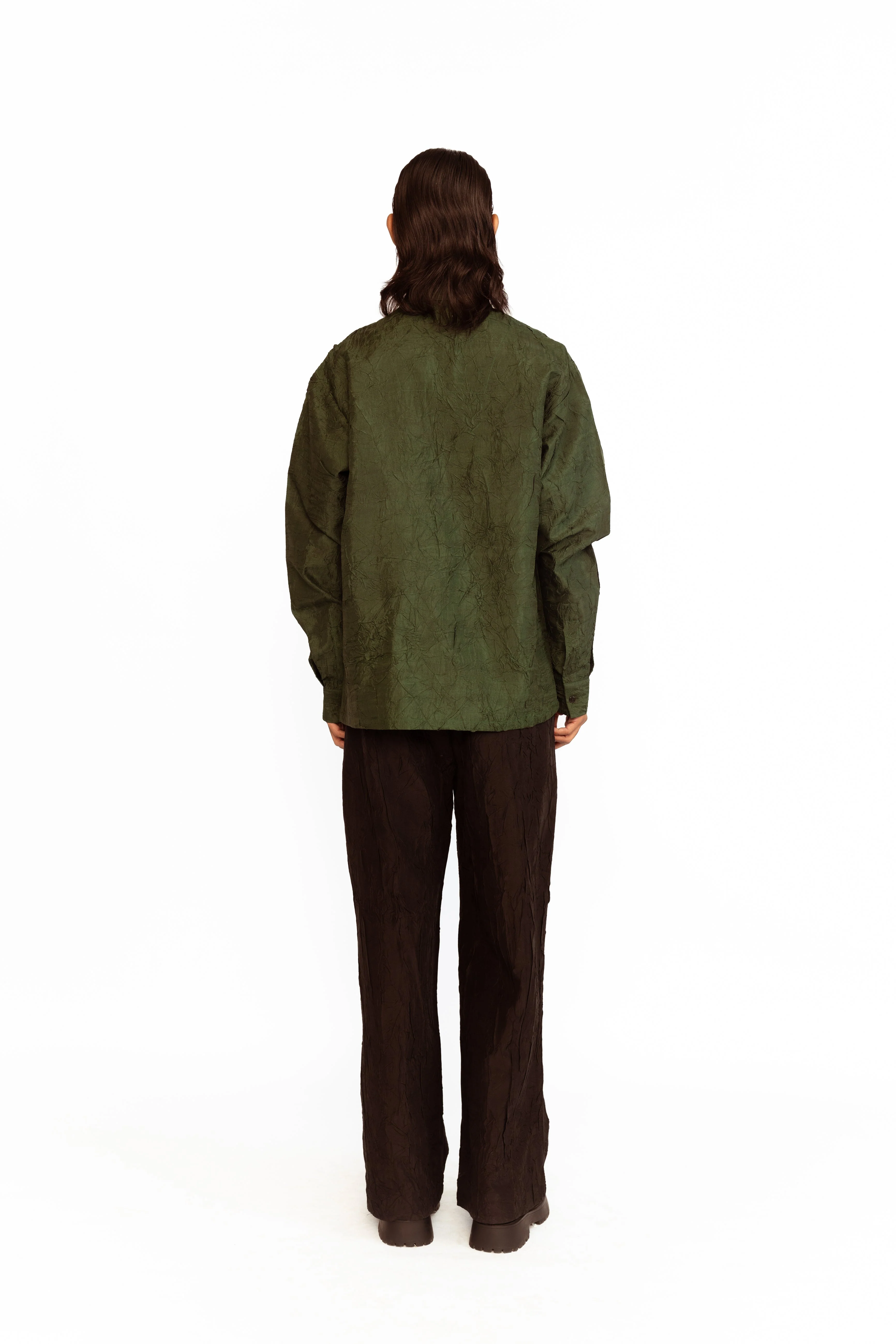 Cedric Applique Shirt - Olive Green - Image 6