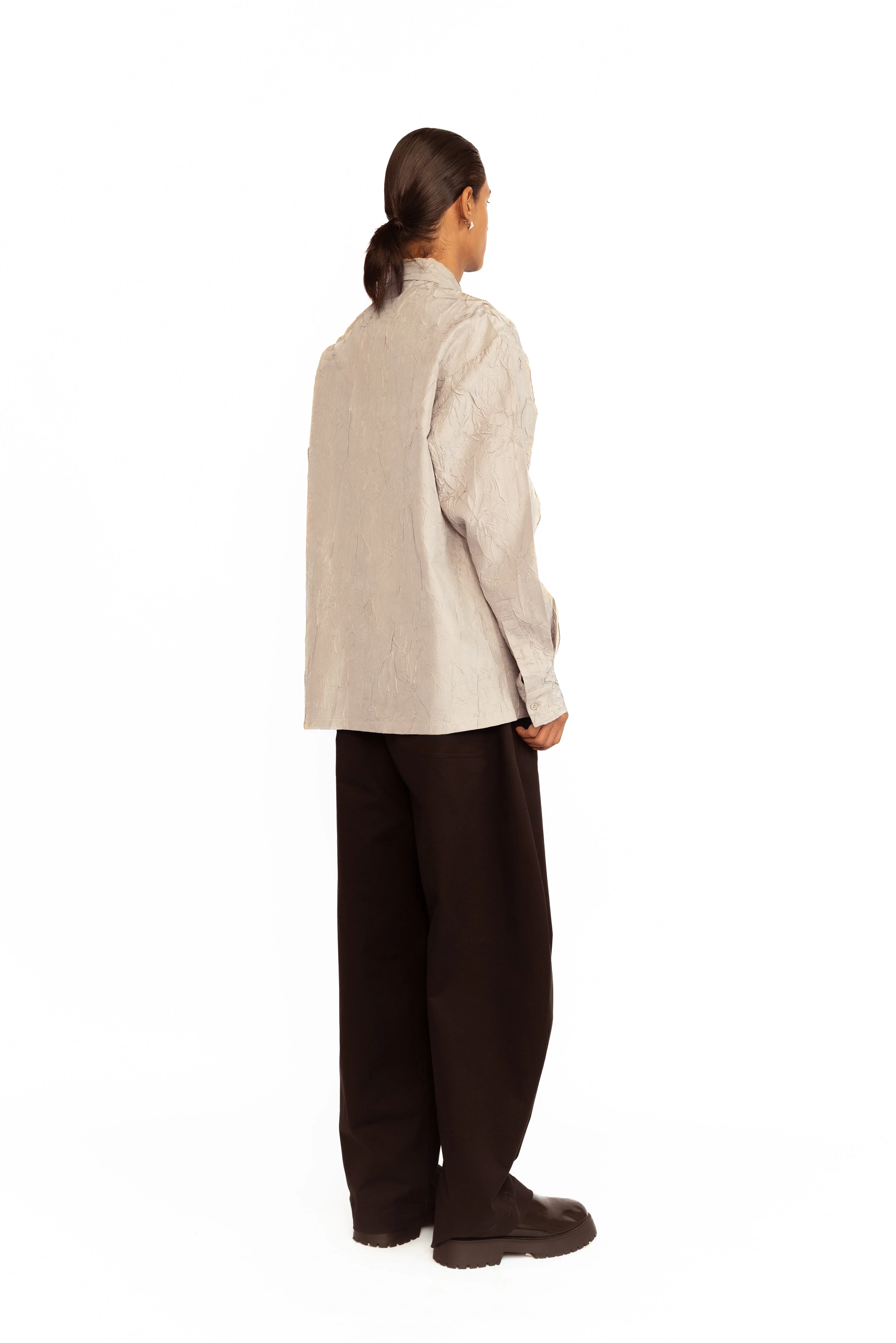 Cedric Applique Shirt - Silver - Image 5