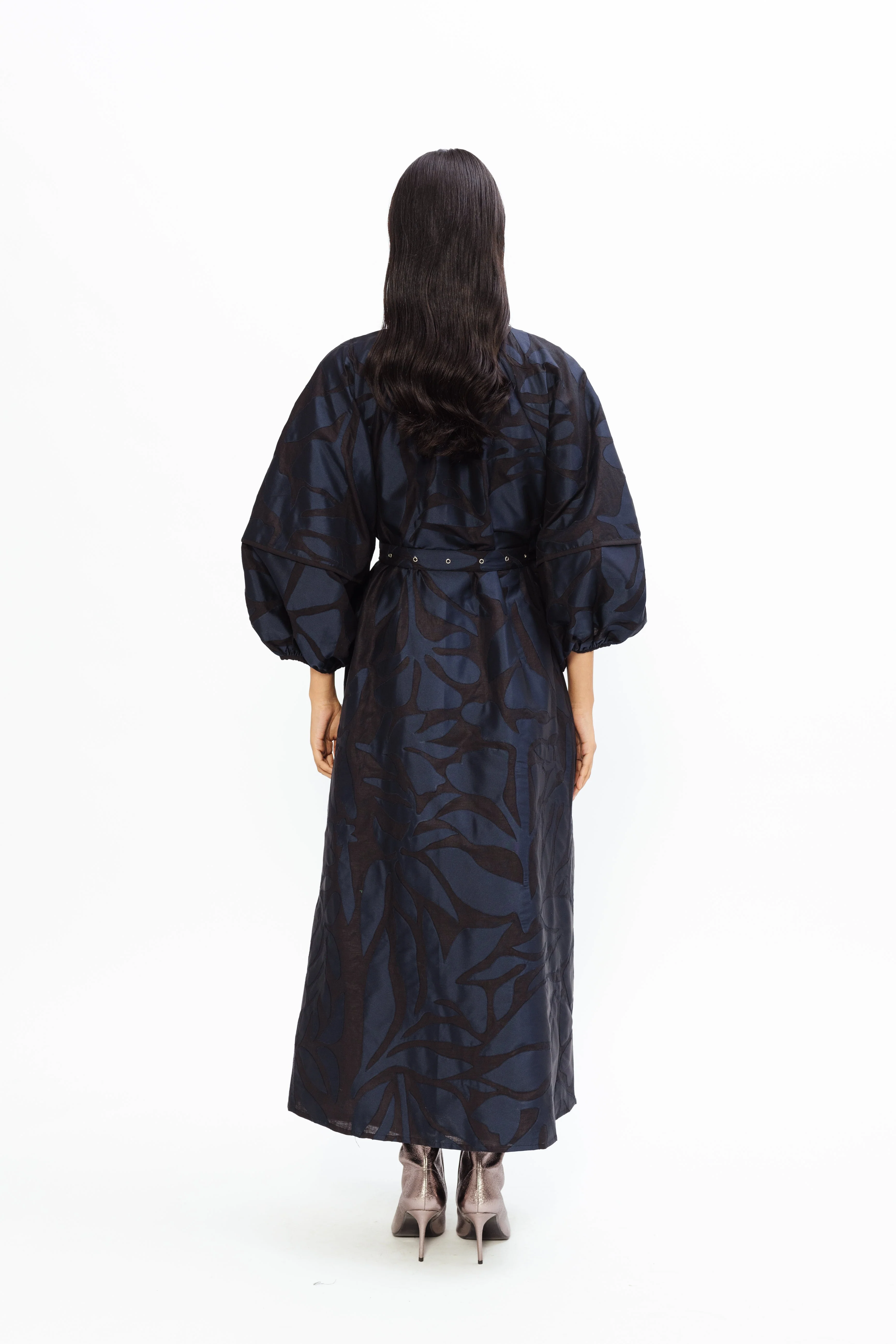 Celestial Applique Dress - Black and Midnight Blue - Image 5