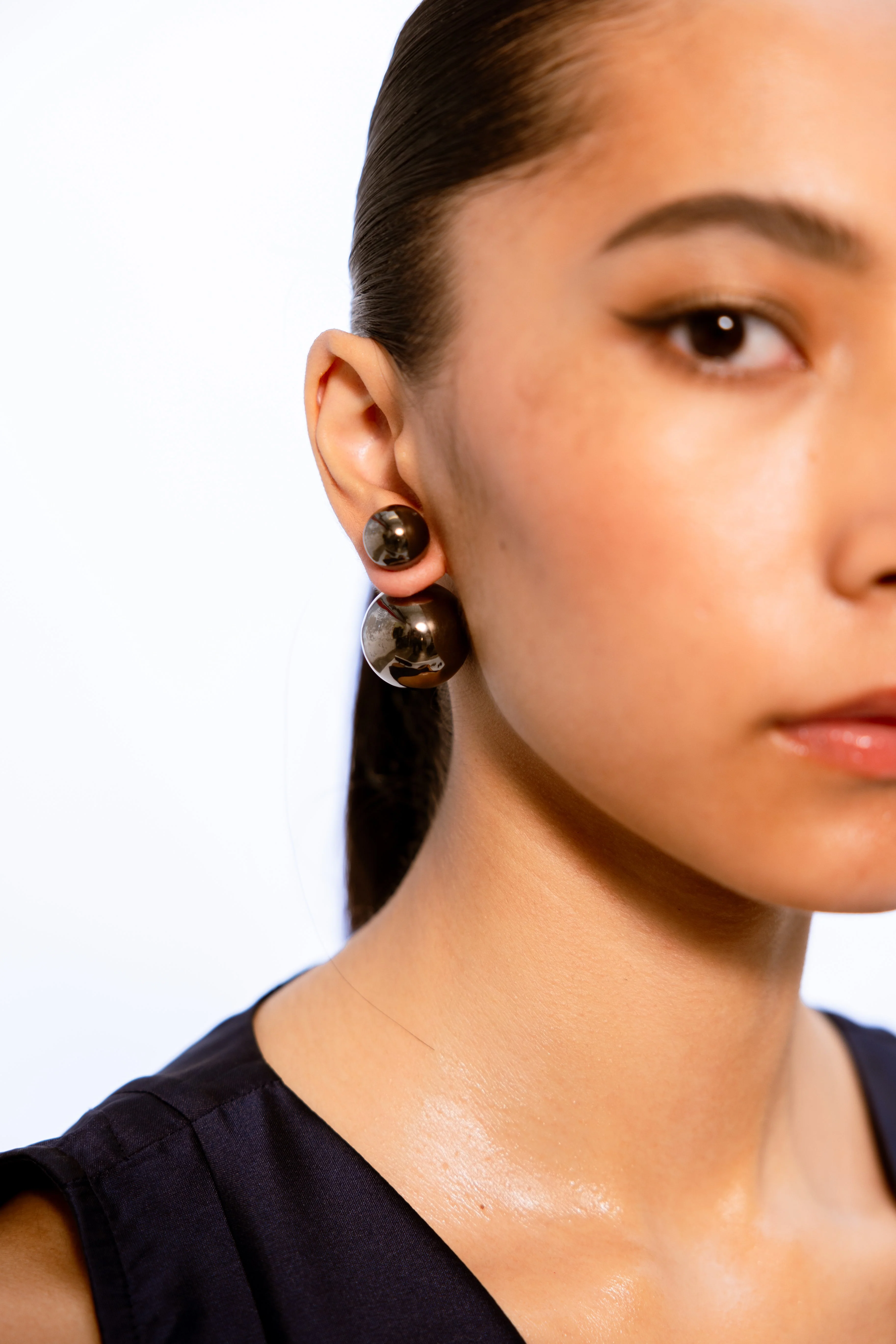 Circle of Life Earrings - Black Mini - Image 2