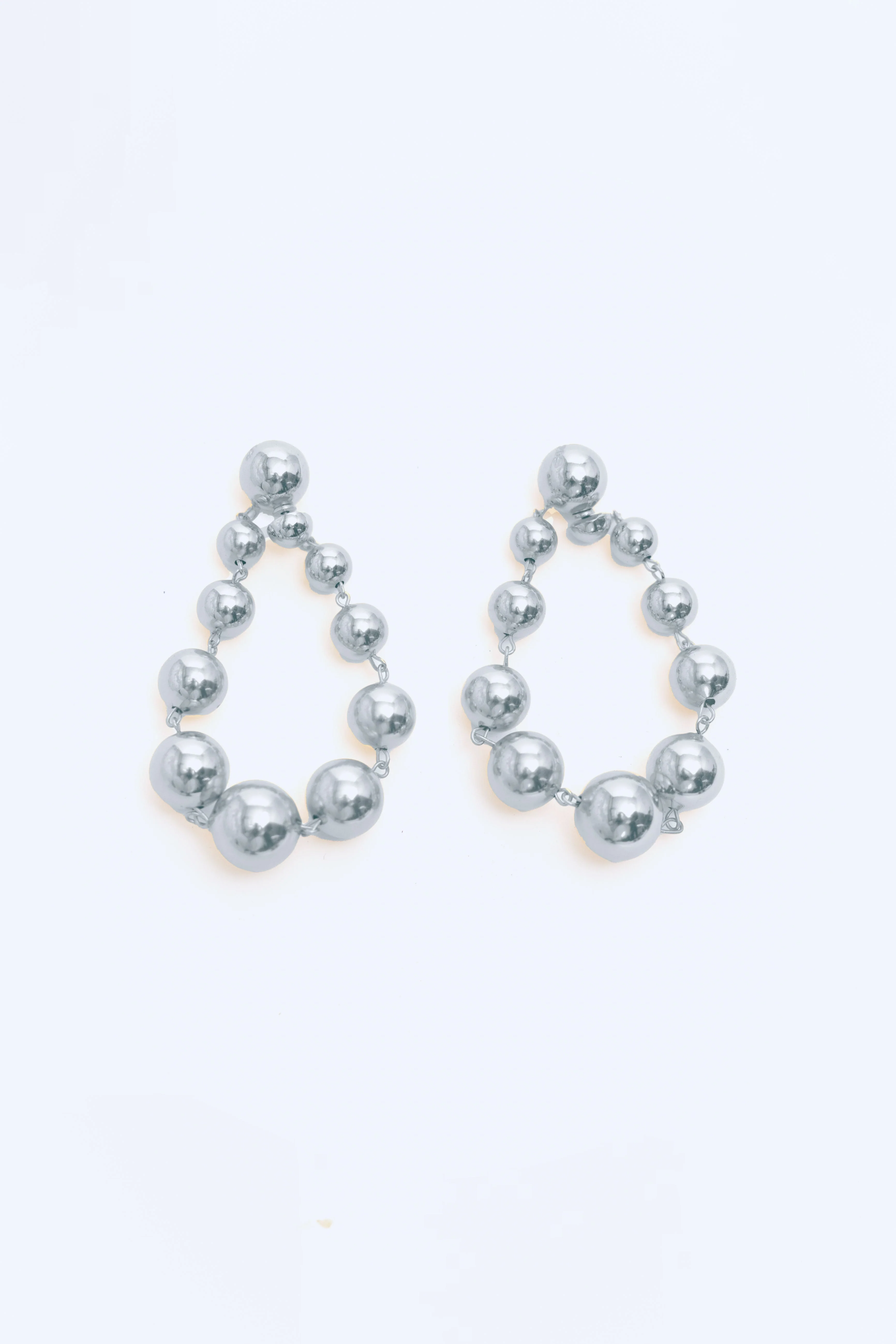 Circular String Earrings - Silver