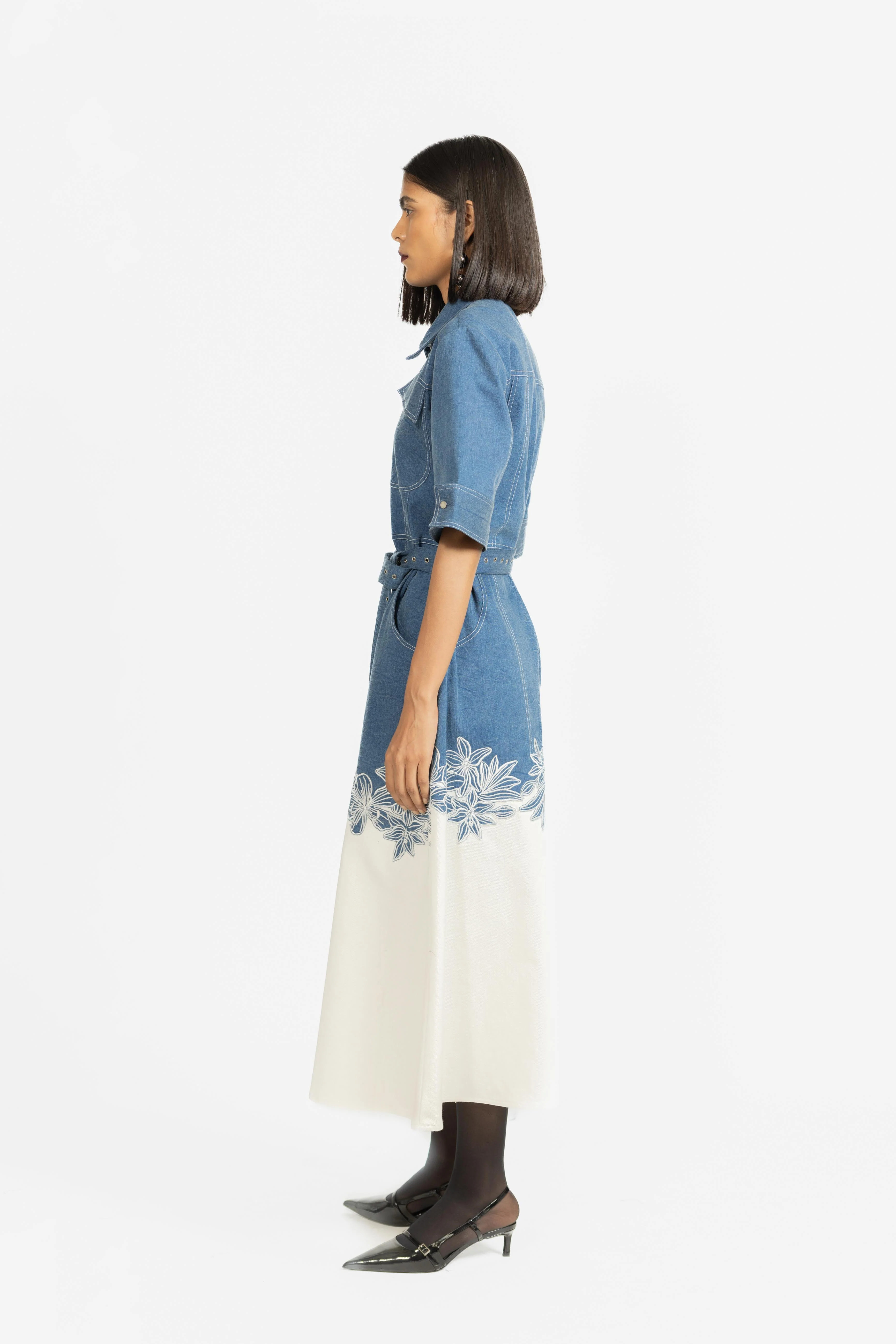 Draft Embroidered Dress - Image 4