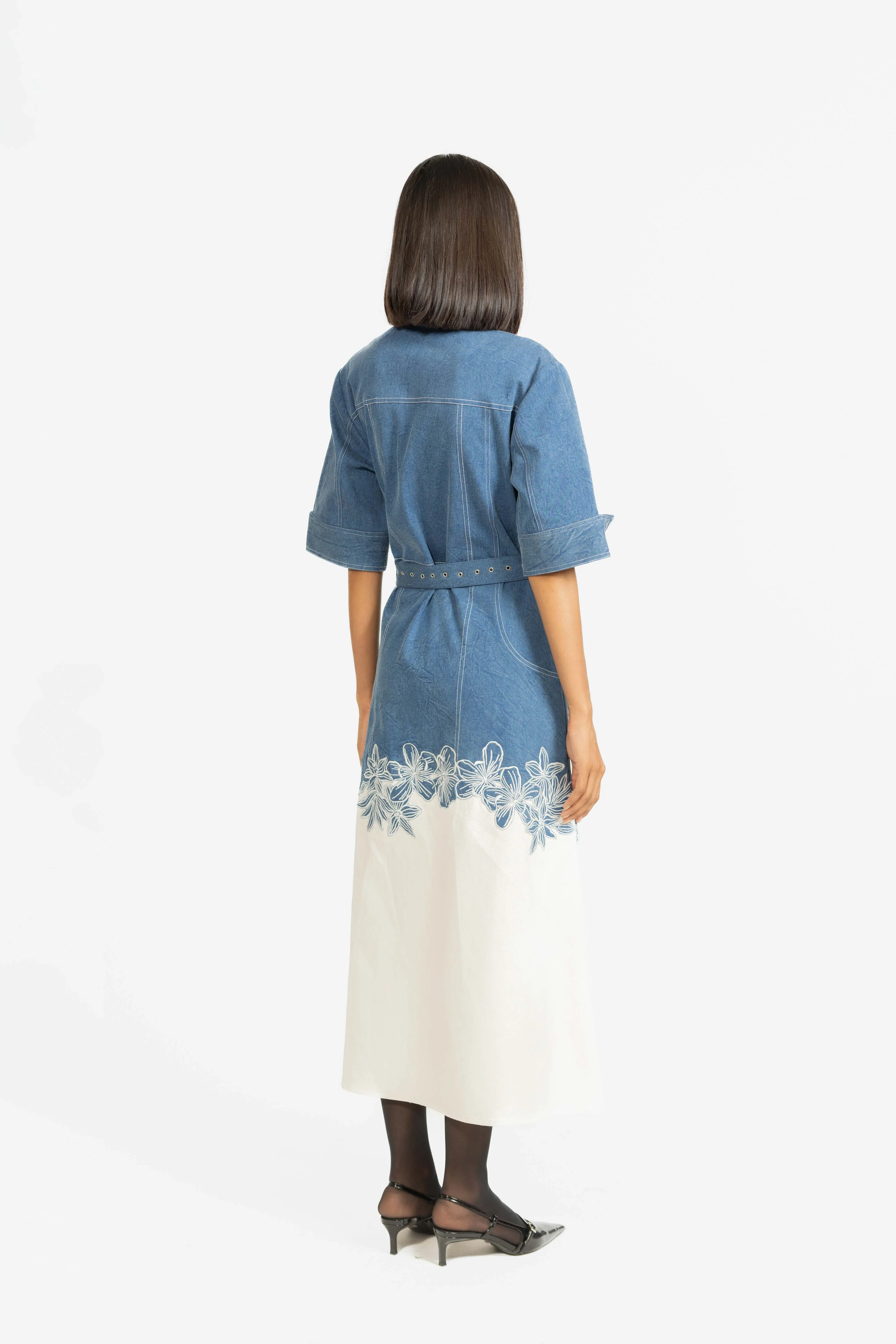 Draft Embroidered Dress - Image 5