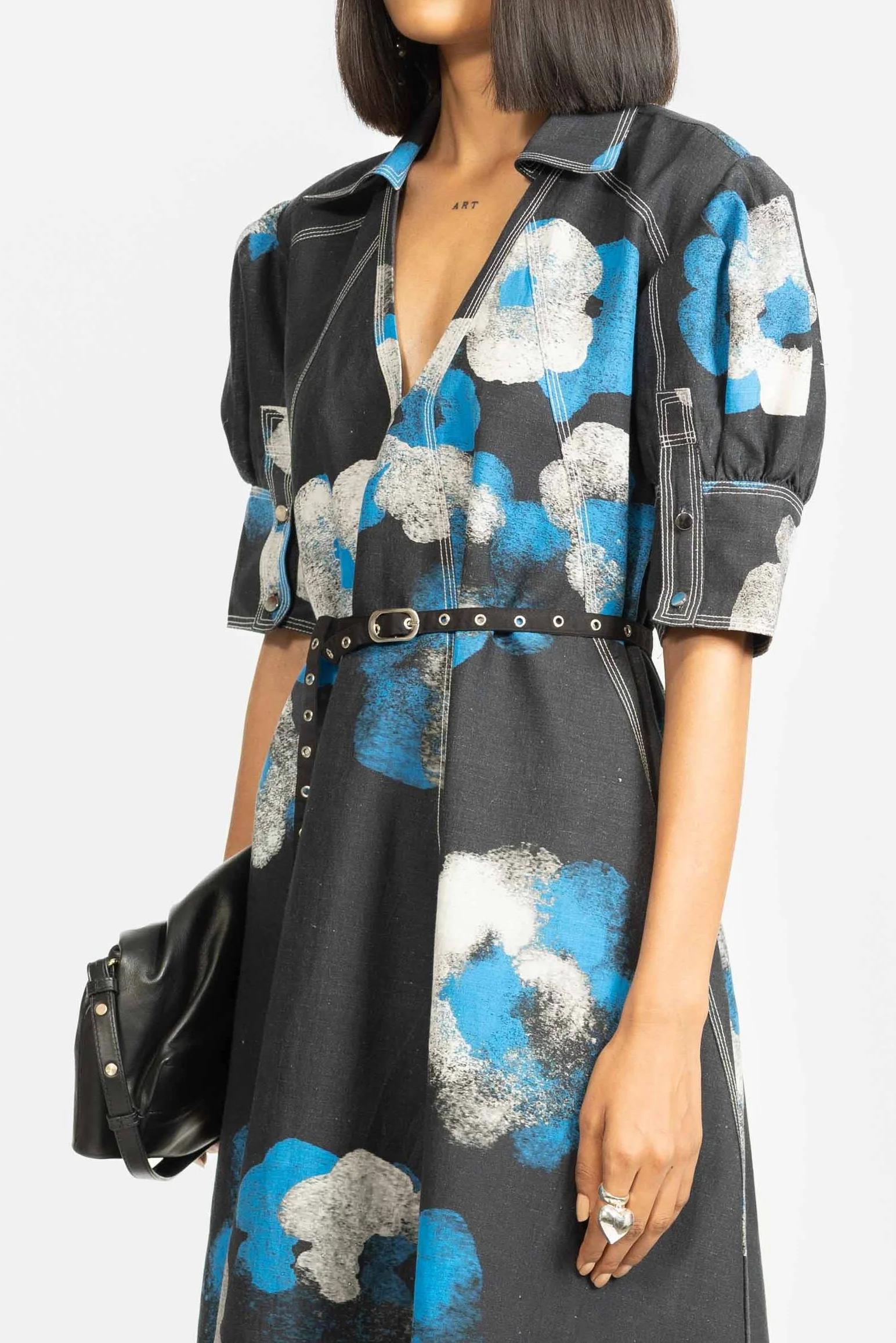 Guilded Linen Dress - Image 2