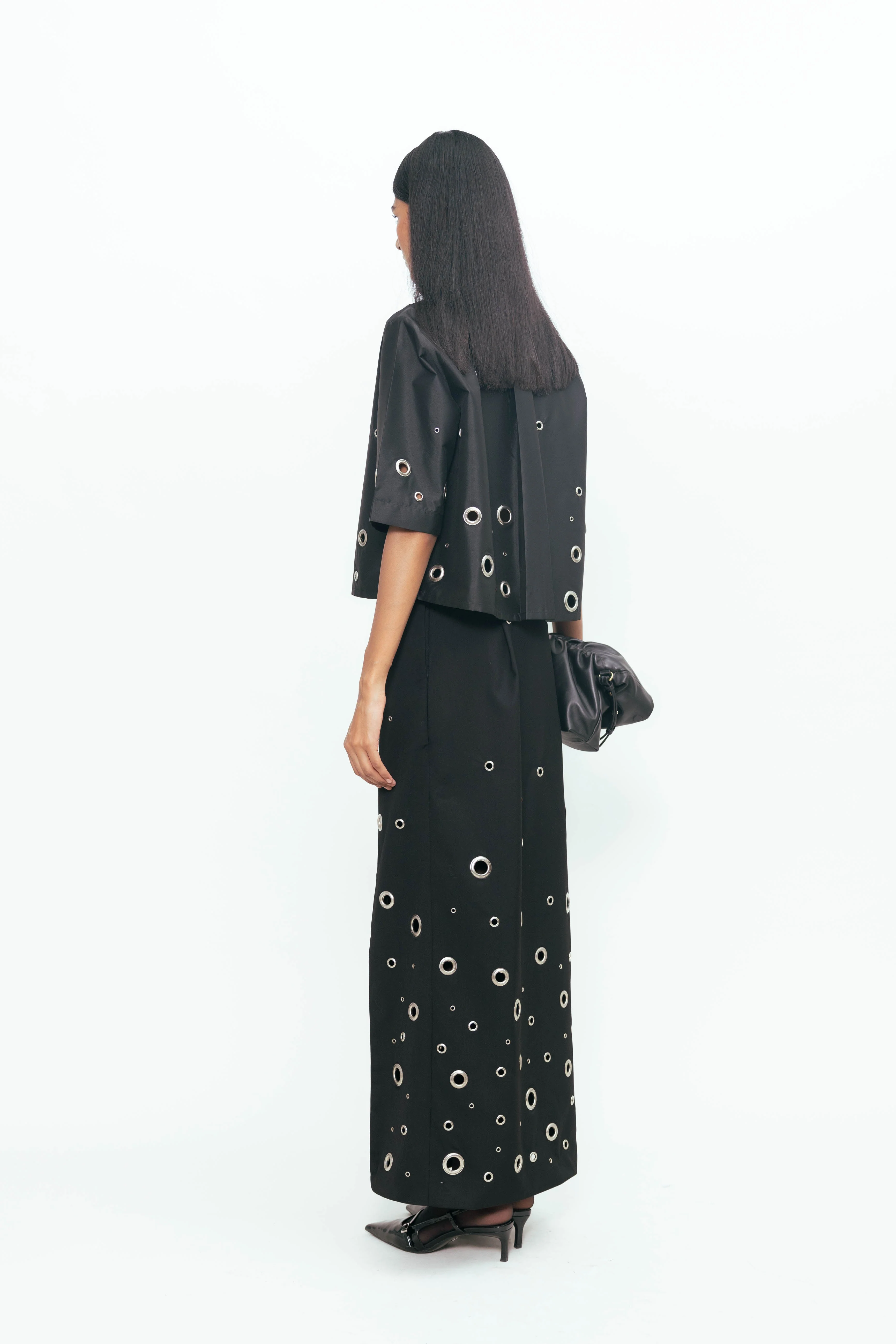 Guilia Rivetted Set- Black - Image 5