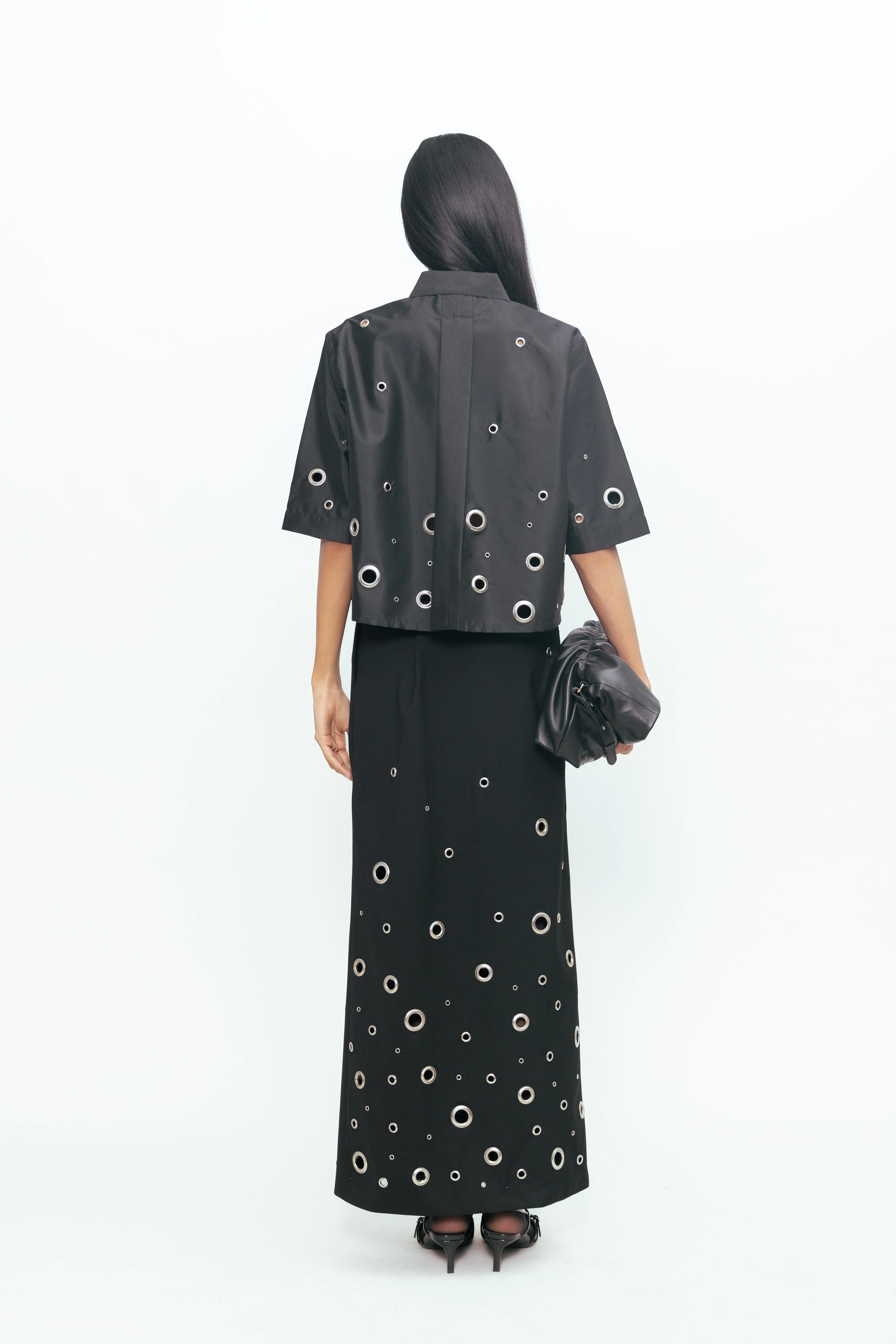 Guilia Rivetted Set- Black - Image 6