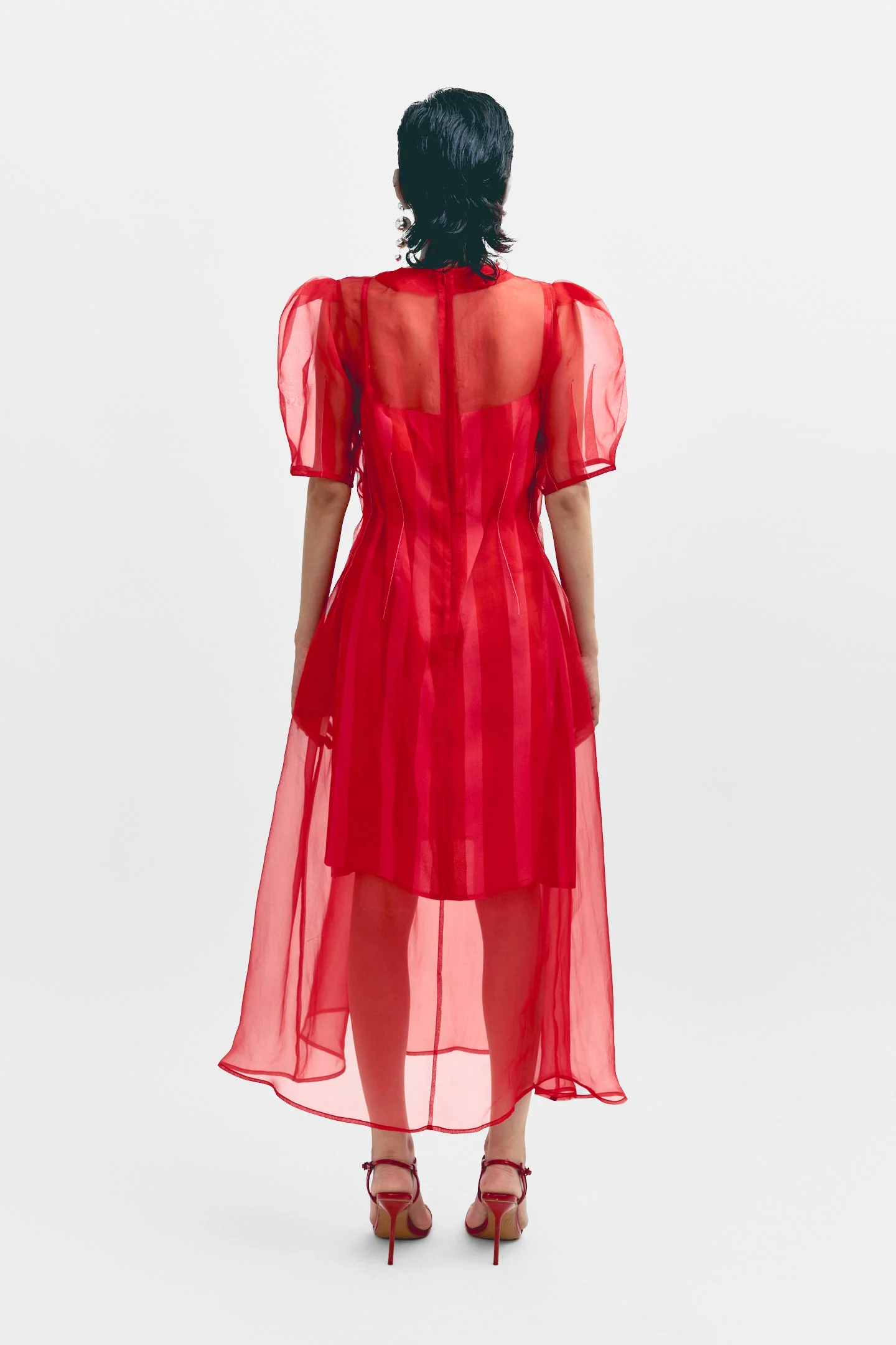 Keira Organza Dress Set - Red - Image 3