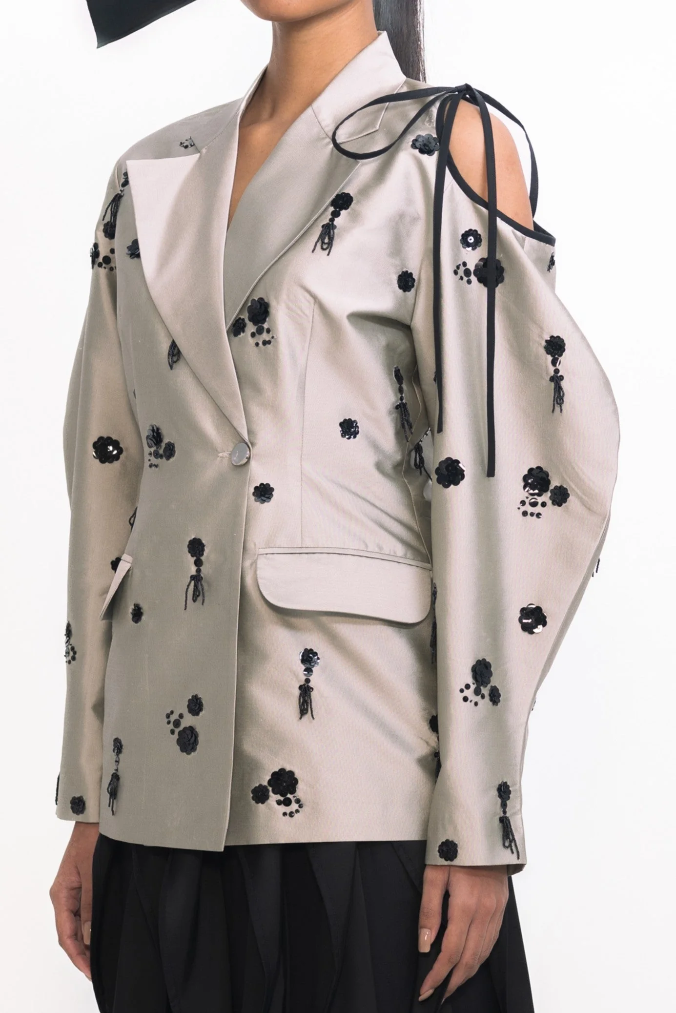 Lamar Sequins Blazer - Silver - Image 2