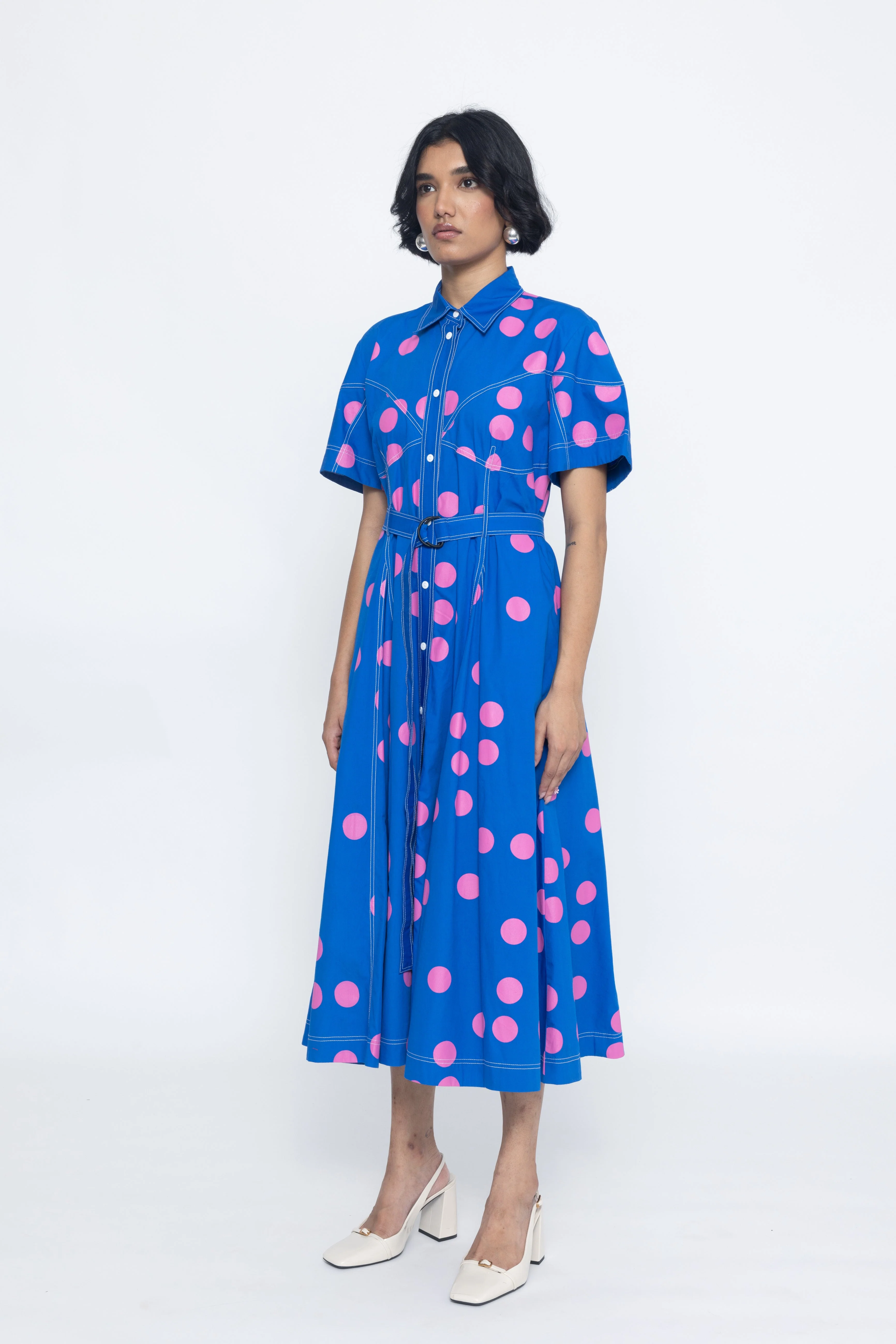 Macau Dress- Blue - Image 2