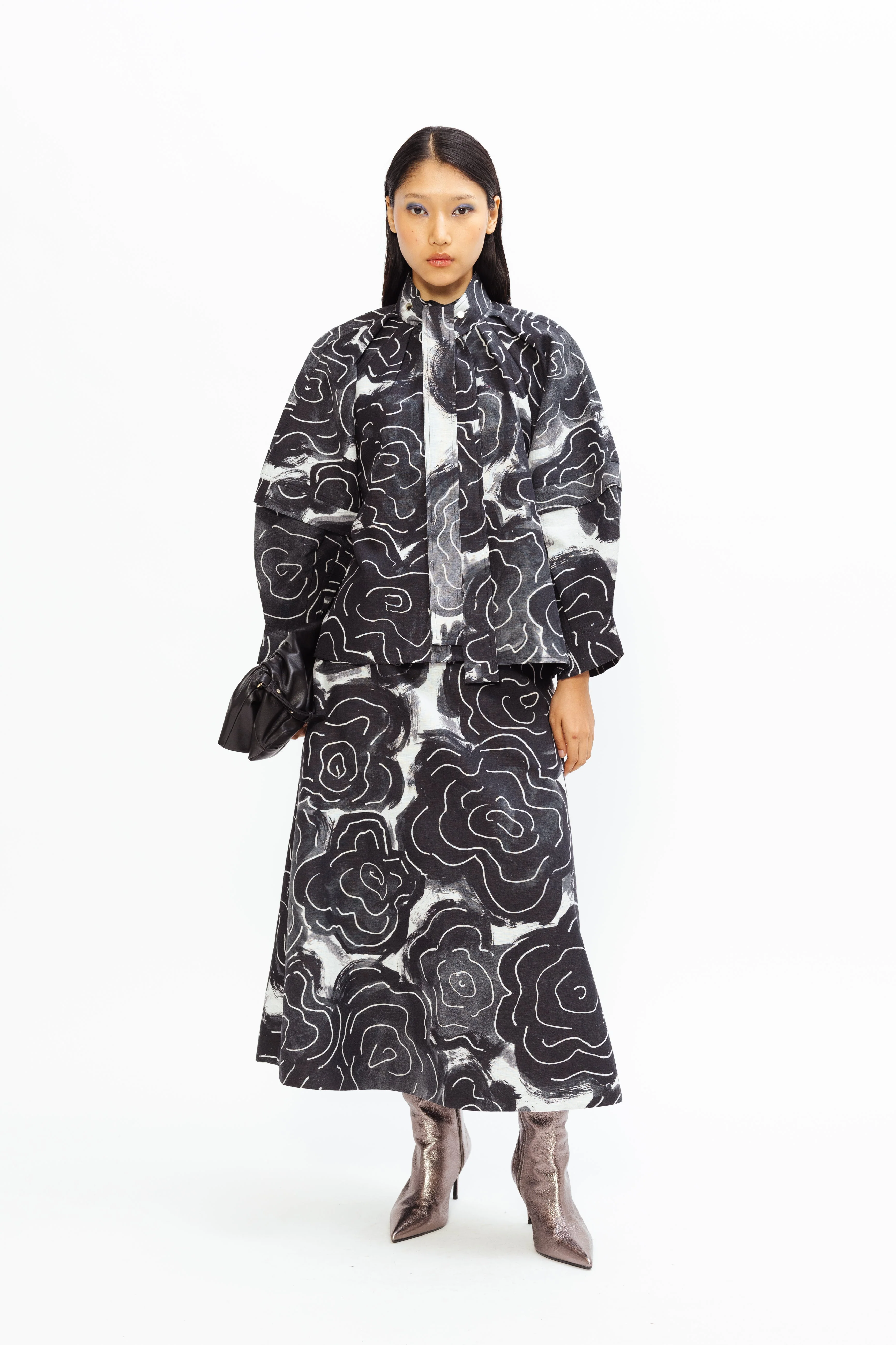 Virgina Linen Set - Charcoal